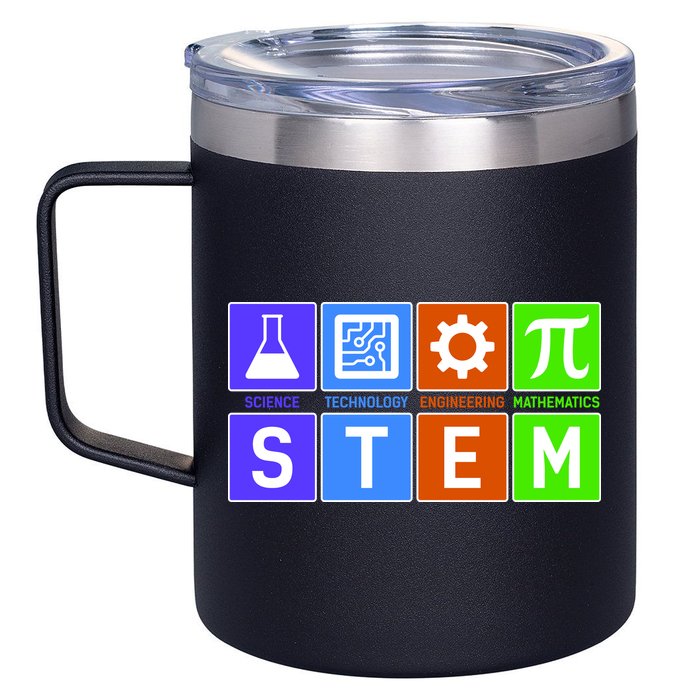 STEM - Science Technology Engineering Mathematics 12oz Stainless Steel Coffee Mug
