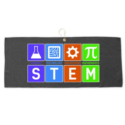 STEM - Science Technology Engineering Mathematics Large Microfiber Waffle Golf Towel