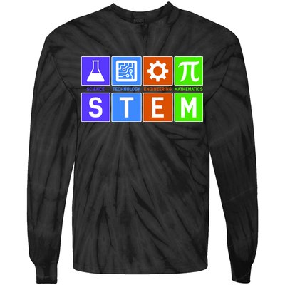 STEM - Science Technology Engineering Mathematics Tie-Dye Long Sleeve Shirt