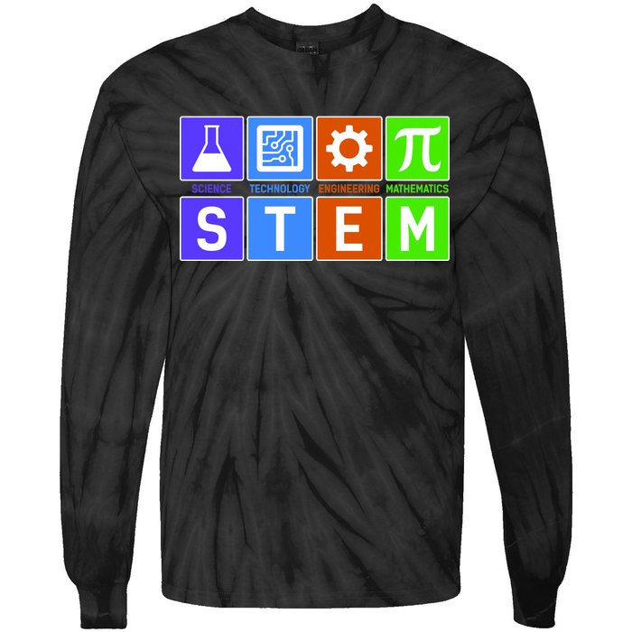 STEM - Science Technology Engineering Mathematics Tie-Dye Long Sleeve Shirt