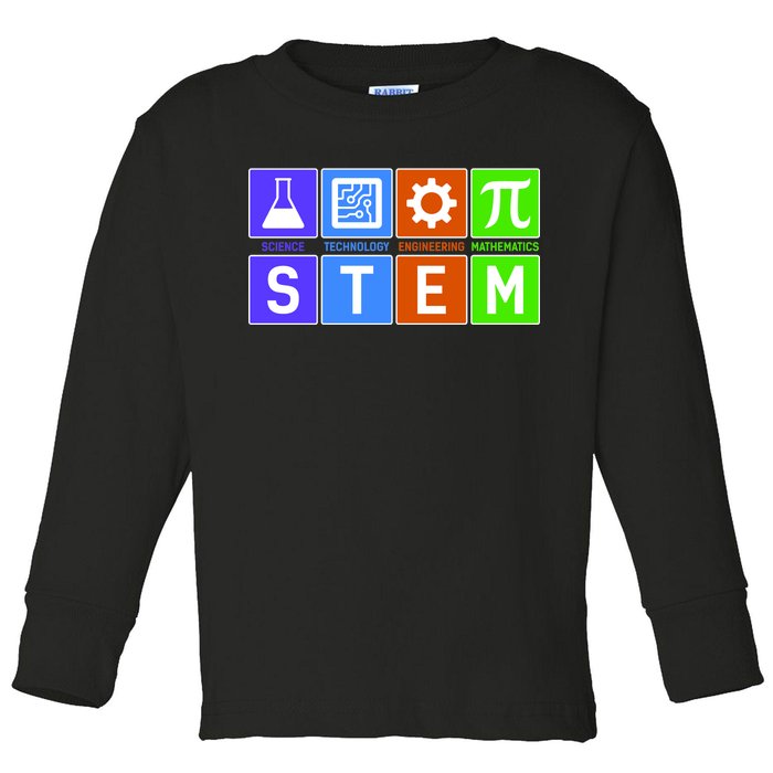 STEM - Science Technology Engineering Mathematics Toddler Long Sleeve Shirt