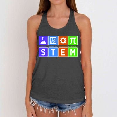 STEM - Science Technology Engineering Mathematics Women's Knotted Racerback Tank