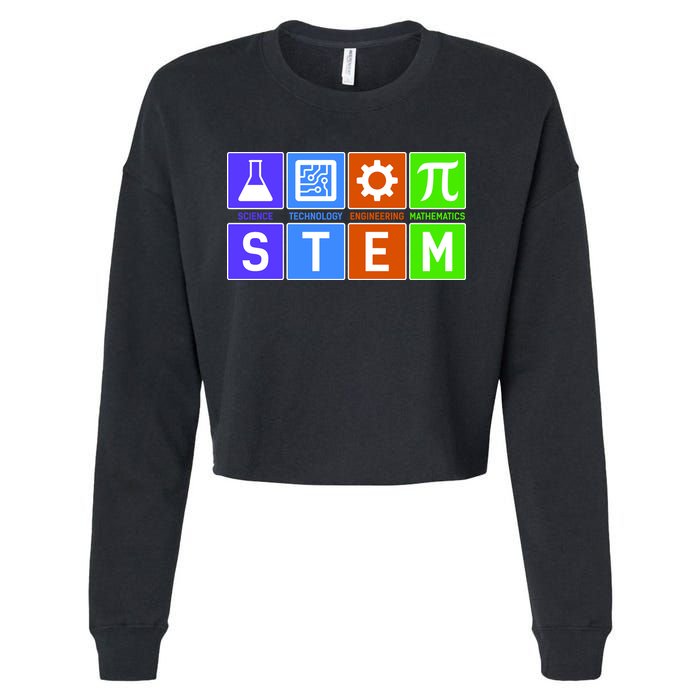 STEM - Science Technology Engineering Mathematics Cropped Pullover Crew