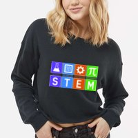 STEM - Science Technology Engineering Mathematics Cropped Pullover Crew