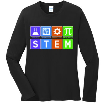 STEM - Science Technology Engineering Mathematics Ladies Long Sleeve Shirt