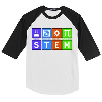 STEM - Science Technology Engineering Mathematics Kids Colorblock Raglan Jersey