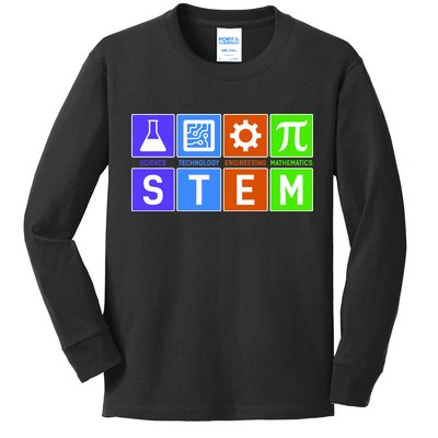 STEM - Science Technology Engineering Mathematics Kids Long Sleeve Shirt