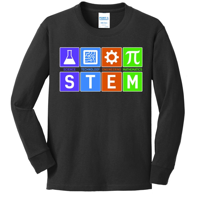 STEM - Science Technology Engineering Mathematics Kids Long Sleeve Shirt