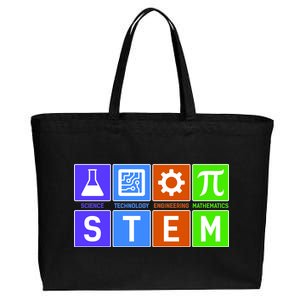 STEM - Science Technology Engineering Mathematics Cotton Canvas Jumbo Tote