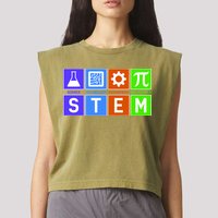 STEM - Science Technology Engineering Mathematics Garment-Dyed Women's Muscle Tee
