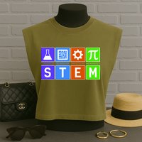 STEM - Science Technology Engineering Mathematics Garment-Dyed Women's Muscle Tee