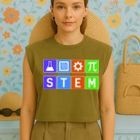 STEM - Science Technology Engineering Mathematics Garment-Dyed Women's Muscle Tee