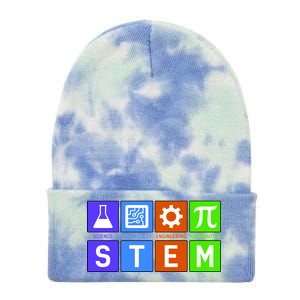 STEM - Science Technology Engineering Mathematics Tie Dye 12in Knit Beanie