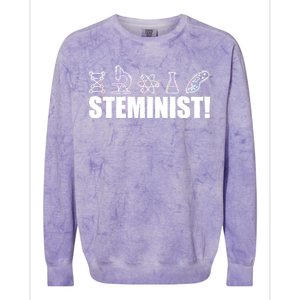 Steminist March For Science Logo Colorblast Crewneck Sweatshirt