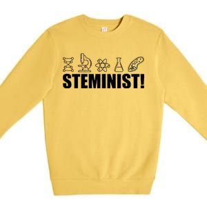 Steminist March For Science Logo Premium Crewneck Sweatshirt