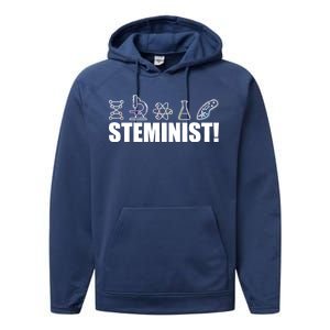 Steminist March For Science Logo Performance Fleece Hoodie