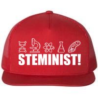 Steminist March For Science Logo Flat Bill Trucker Hat