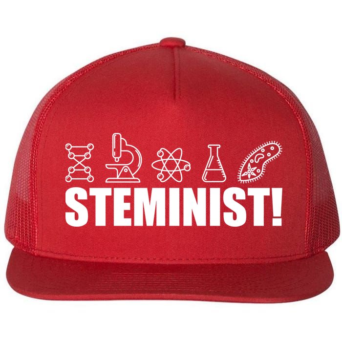 Steminist March For Science Logo Flat Bill Trucker Hat
