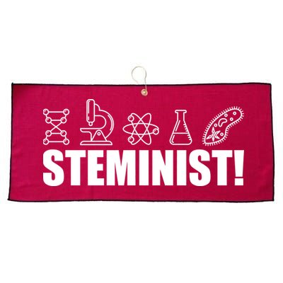 Steminist March For Science Logo Large Microfiber Waffle Golf Towel