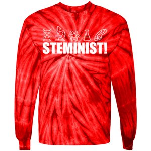 Steminist March For Science Logo Tie-Dye Long Sleeve Shirt