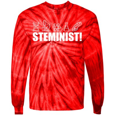 Steminist March For Science Logo Tie-Dye Long Sleeve Shirt