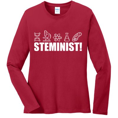 Steminist March For Science Logo Ladies Long Sleeve Shirt