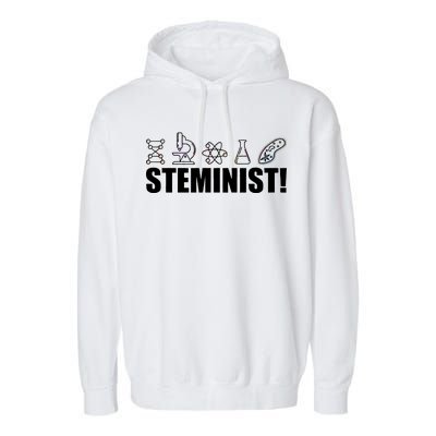 Steminist March For Science Logo Garment-Dyed Fleece Hoodie