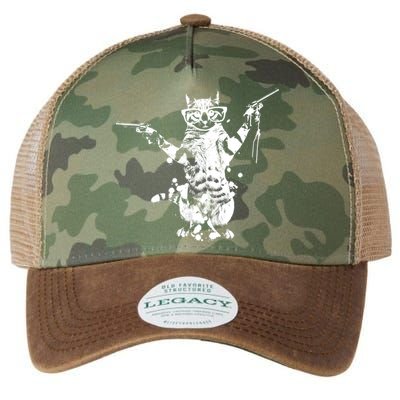 Stencil Graffiti Cat Armed With Guns Legacy Tie Dye Trucker Hat