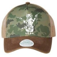 Stencil Graffiti Cat Armed With Guns Legacy Tie Dye Trucker Hat