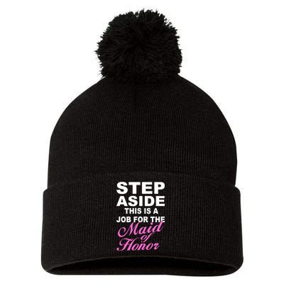 Step Aside This Is A Job For The Maid of Honor Pom Pom 12in Knit Beanie
