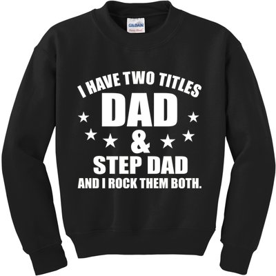 Step Dad Rocks Kids Sweatshirt