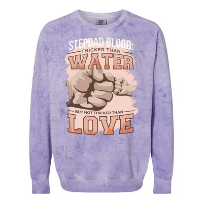 Stepdad Blood Love Colorblast Crewneck Sweatshirt