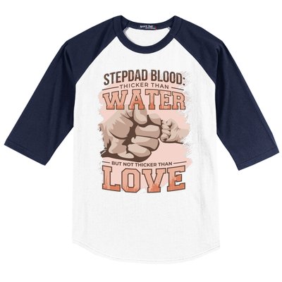 Stepdad Blood Love Baseball Sleeve Shirt