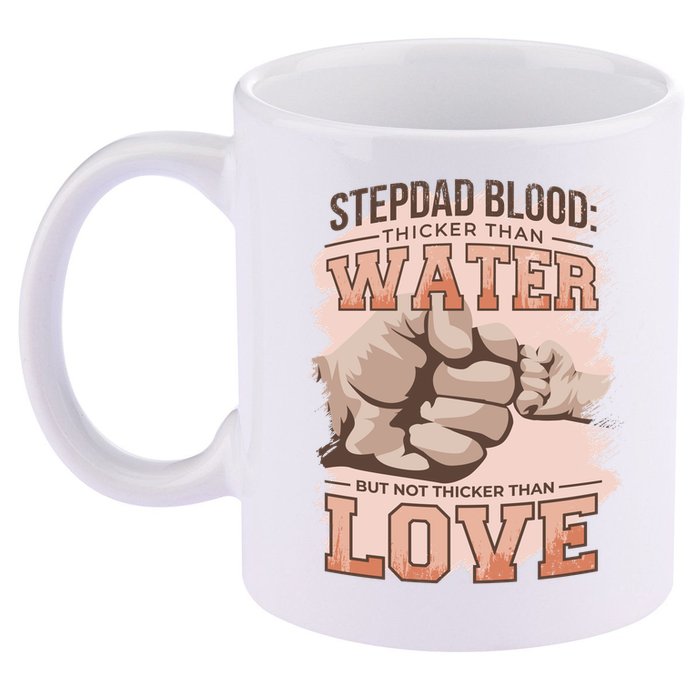 Stepdad Blood Love 11oz C Handle Ceramic Mug