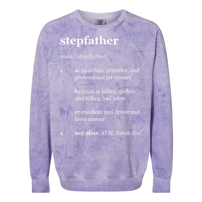 Stepfather Noun Definition Colorblast Crewneck Sweatshirt