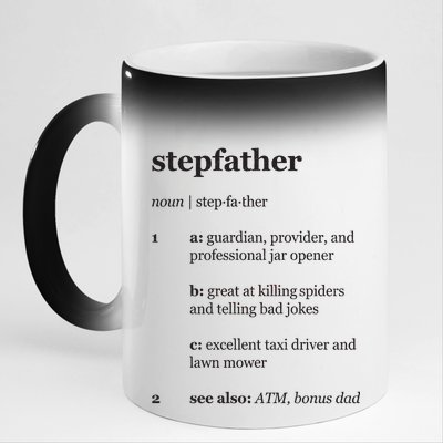 Stepfather Noun Definition 11oz Black Color Changing Mug