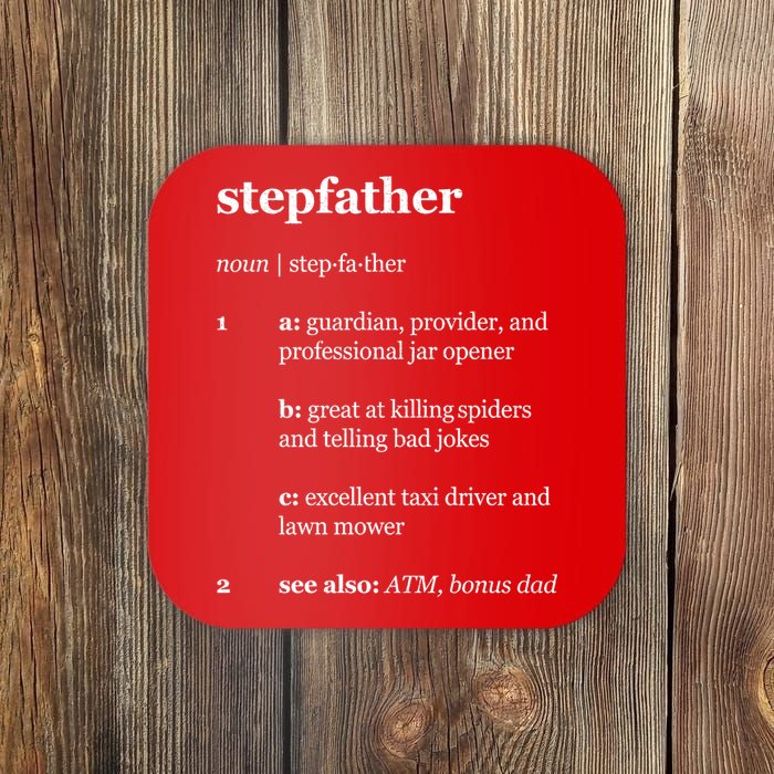 Stepfather Noun Definition Coaster