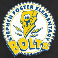 Stephen Foster Elementary Bolts Logo 7 Panel Mesh Trucker Snapback Hat
