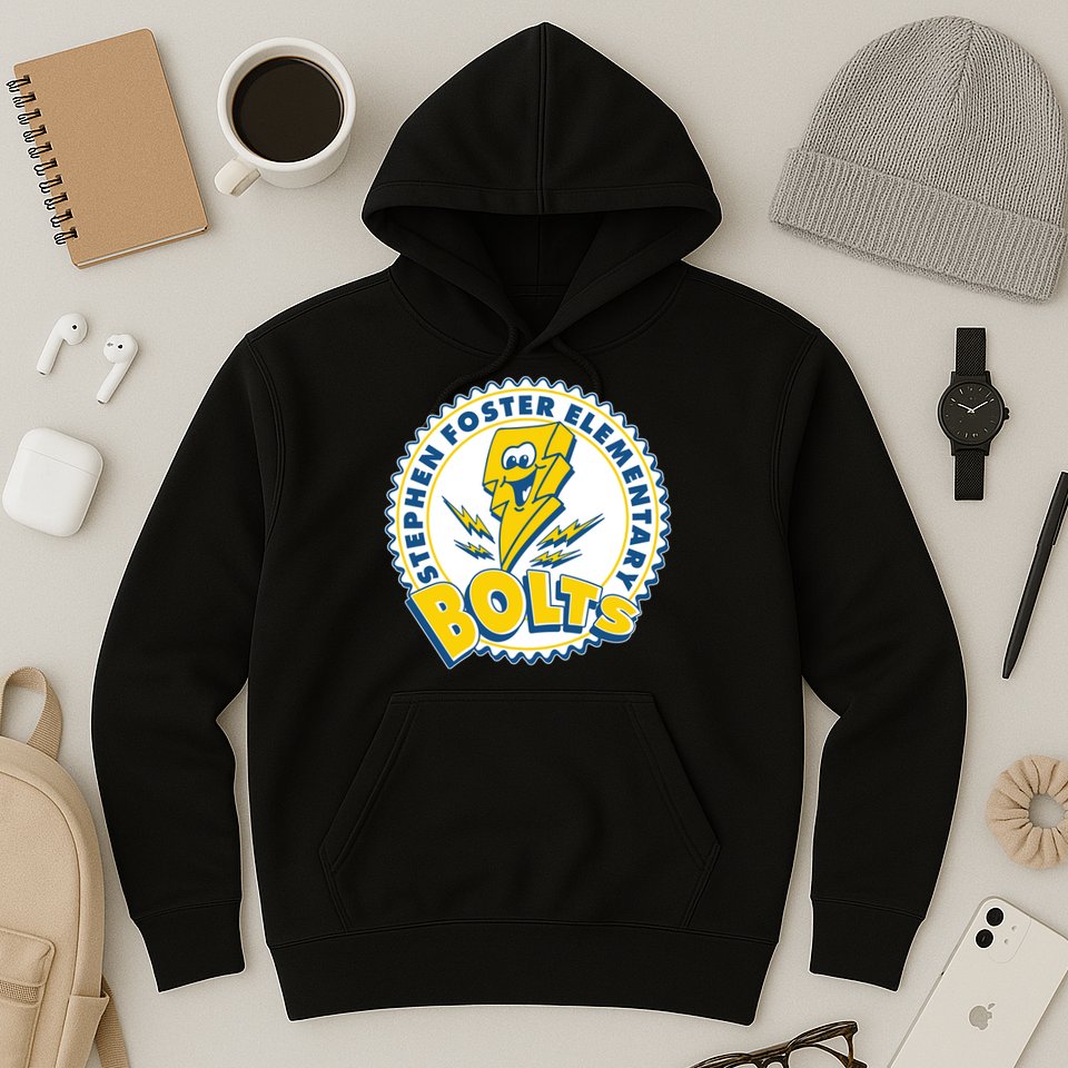 Stephen Foster Elementary Bolts Logo Hoodie