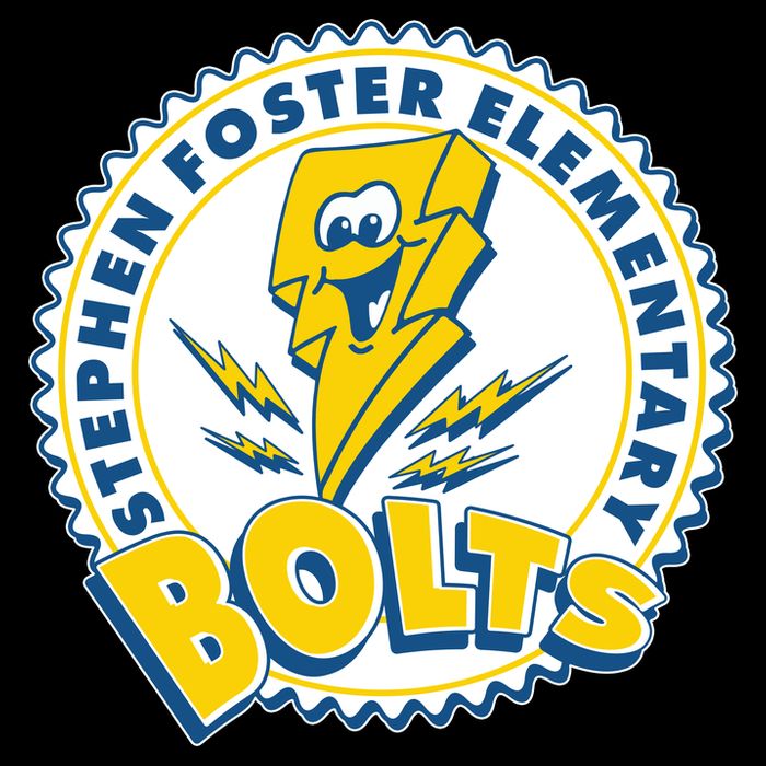 Stephen Foster Elementary Bolts Logo Button