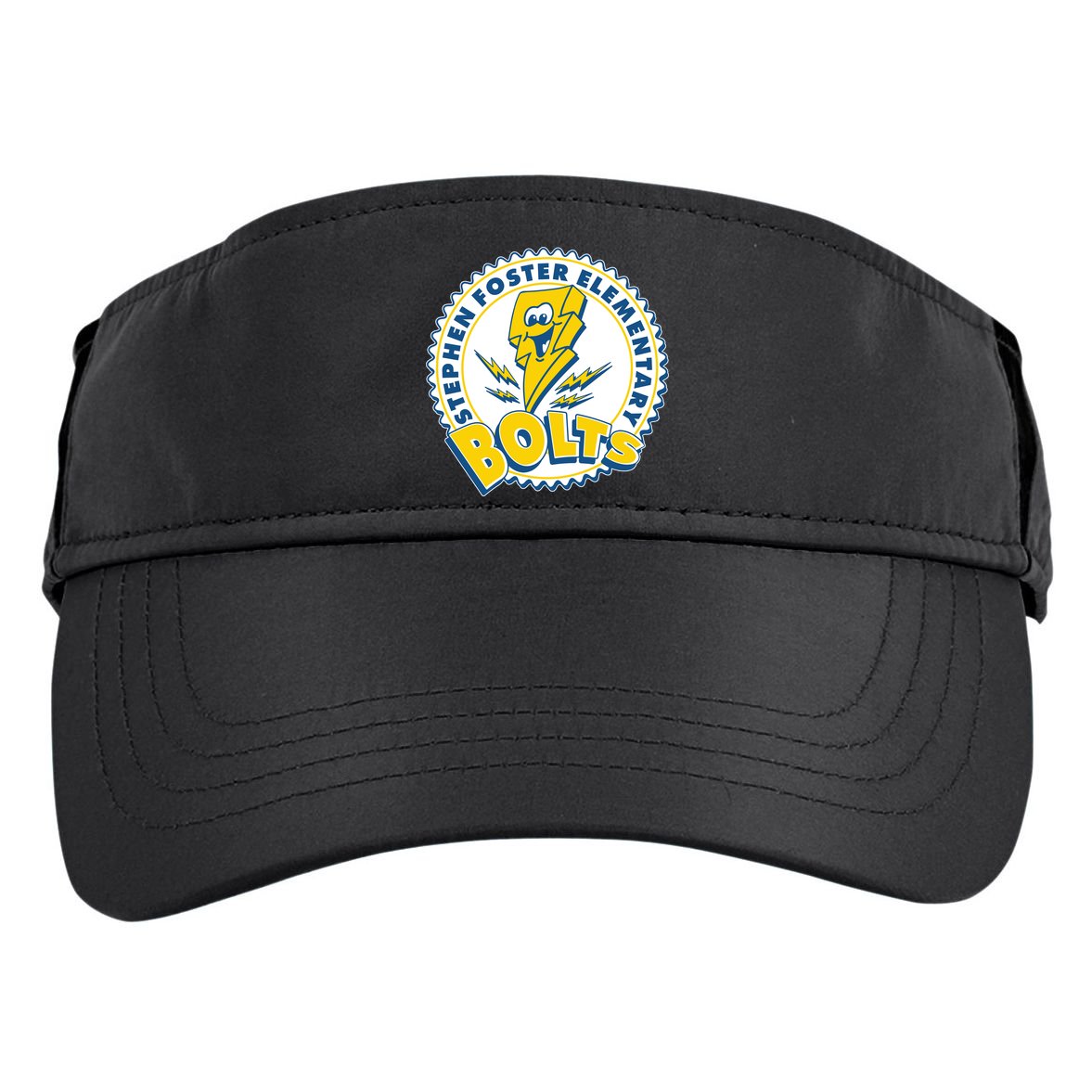 Stephen Foster Elementary Bolts Logo Adult Drive Performance Visor