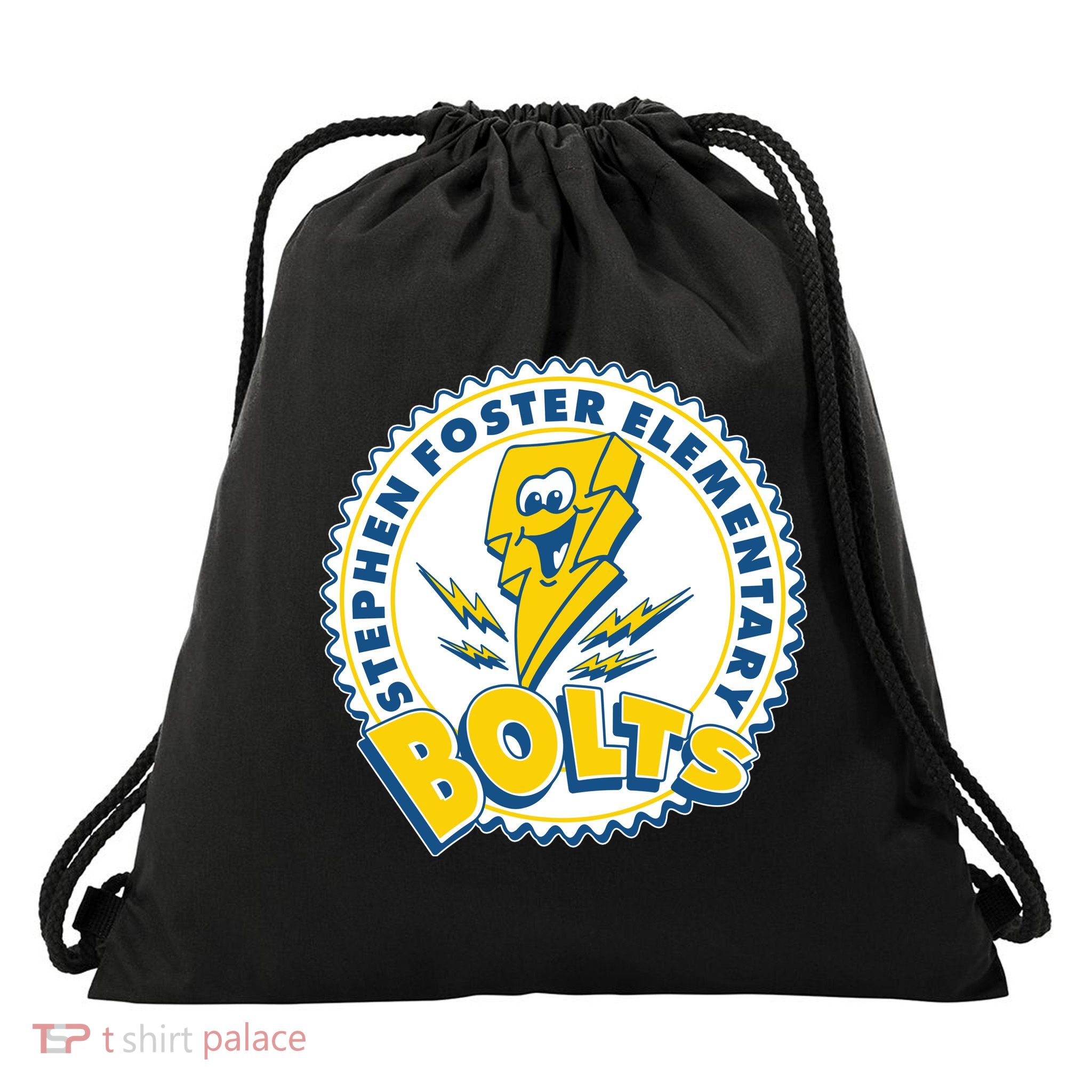 Stephen Foster Elementary Bolts Logo Drawstring Bag