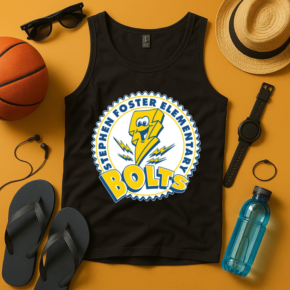 Stephen Foster Elementary Bolts Logo Tank Top