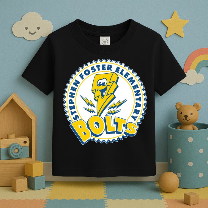 Stephen Foster Elementary Bolts Logo Toddler T-Shirt