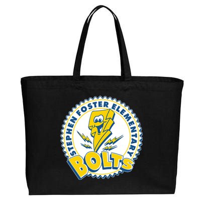 Stephen Foster Elementary Bolts Logo Cotton Canvas Jumbo Tote