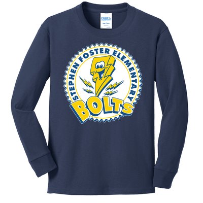 Stephen Foster Elementary Bolts Logo Kids Long Sleeve Shirt