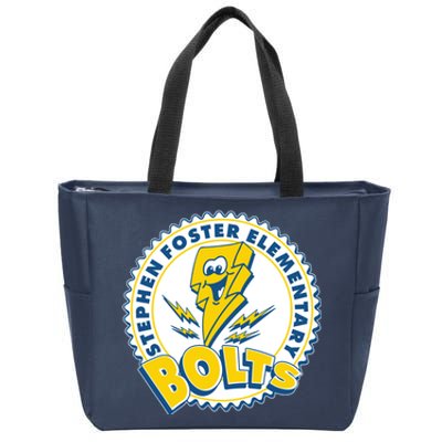 Stephen Foster Elementary Bolts Logo Zip Tote Bag