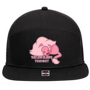 Stephens Universe Lion Sleeps 7 Panel Mesh Trucker Snapback Hat