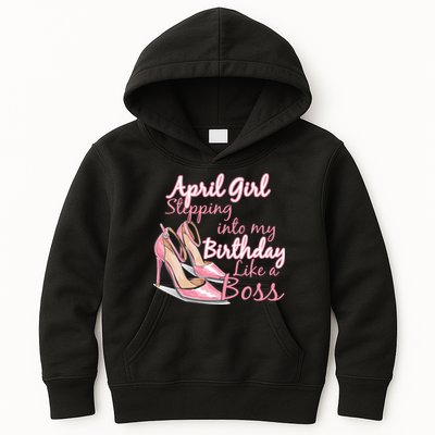Stepping into April like a boss Kids Hoodie