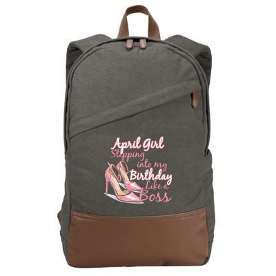 Stepping into April like a boss Cotton Canvas Backpack